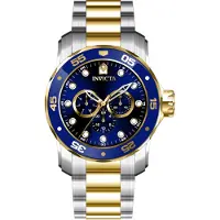Invicta Herreur 45724 Pro Diver Blå/Gul guldtonet stål Ø48 mm