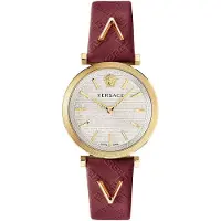 Versace Dameur VELS00519 V Twist Sølvfarvet/Læder Ø37 mm