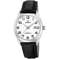 Festina Herreur F20446-1 Hvid/Læder Ø40 mm