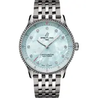 Breitling Dameur A77320E61A2A1 Navitimer 32 Hvid/Stål Ø32 mm