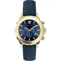 Versace Herreur VEV601423 Signature Blå/Læder Ø44 mm
