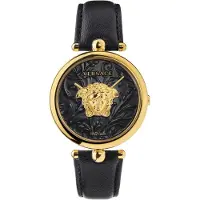 Versace Dameur VECO01420 Palazzo Empire Sort/Læder Ø39 mm
