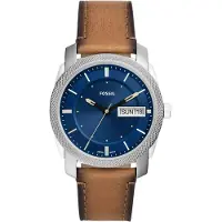 Fossil Herreur FS5920 Machine Blå/Læder Ø42 mm