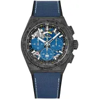 Zenith Herreur 10.9000.9004-M99.R939 Defy El Primero Blå/Gummi Ø44