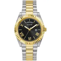 GUESS Herreur GW0265G5 Connoisseur Sort/Gul guldtonet stål Ø42 mm