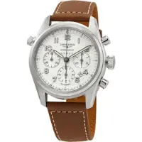 Longines Herreur L3.820.4.73.2 Spirit Sølvfarvet/Læder Ø42 mm