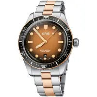 Oris Herreur 01 733 7707 4356-07 8 20 17 Diving Brun/Stål Ø40 mm