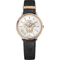 Versace Dameur VE8102919 V Circle Sølvfarvet/Læder Ø38 mm