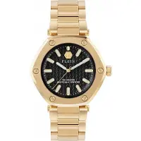 Philipp Plein Dameur PW1BA0623 The Hexagon Sort/Gul guldtonet stål