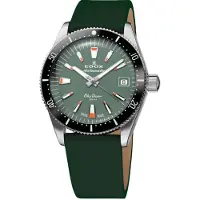 Edox Dameur 80131-3NC-VI Skydiver Grøn/Læder Ø38 mm