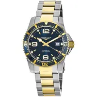 Longines Herreur L3.742.3.96.7 Hydroconquest Blå/Gul guldtonet stål