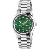 Gucci YA1264176 G-Timeless Grøn/Stål Ø38 mm