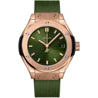 Hublot Dameur 591.OX.8980.RX Classic Fusion Grøn/Gummi Ø29 mm