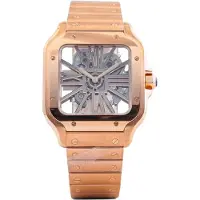Cartier Herreur WHSA0016 Santos De Skeletskåret/18 karat rosa guld