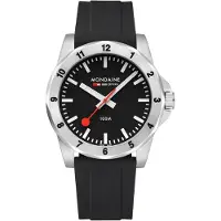 Mondaine Herreur MSN.42120.RB Numeri Sort/Gummi Ø42 mm