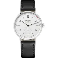Nomos Glashütte Herreur N-180 Tangente Hvid/Læder Ø40.5 mm