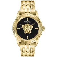 Versace Herreur VESN00922 V Code Sort/Gul guldtonet stål Ø43 mm