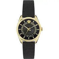 Versace Dameur VE8A00224 V Circle Sort/Læder Ø36 mm