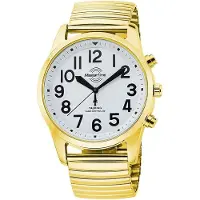 Master Time Herreur MTGA-10941-12Z Talking Hvid/Gul guldtonet stål