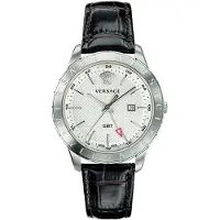Versace Herreur VEBK00118 Univers Sølvfarvet/Læder Ø43 mm