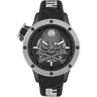 Philipp Plein Herreur PWUAA0523 Hyper Sport Sort/Gummi Ø46 mm