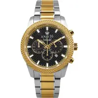 Louis XVI Herreur LXVI3440 Artagnan Chrono Sort/Gul guldtonet stål