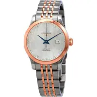 Longines Dameur L2.321.5.87.7 Record Hvid/18 karat rosa guld Ø30 mm
