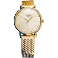 Tissot Dameur T143.210.33.021.00 Everytime Guldfarvet/Gul guldtonet