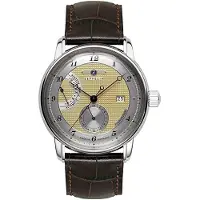 Zeppelin Herreur 8590-5 Friedrichshafen Champagne/Læder Ø42 mm