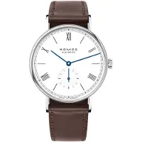 Nomos Glashütte N-236 Ludwig Hvid/Læder Ø37.5 mm