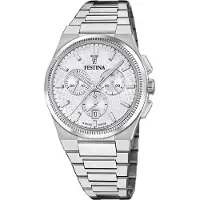 Festina Herreur F20059-1 Swiss Made Sølvfarvet/Stål Ø42.5 mm