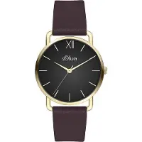 s.Oliver Dameur SO-4154-LQ Classic Sort/Læder Ø32 mm