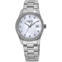 Longines Dameur L2.386.0.87.6 Conquest Classic Hvid/Stål Ø34 mm