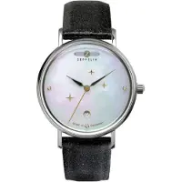 Zeppelin Dameur 71311 Luna Hvid/Læder Ø36 mm