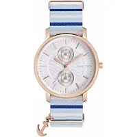 Nautica Dameur NAPCMS902 Coral Gables Hvid/Læder Ø40.5 mm