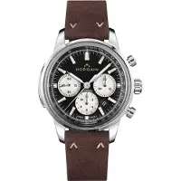 Norqain Herreur N2200S22C/B221/20EN.18S Freedom Sort/Læder Ø43 mm