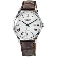 Longines Herreur L2.821.4.11.2 Record Hvid/Læder Ø40 mm