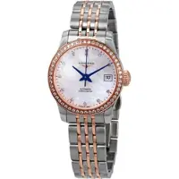 Longines Dameur L2.320.5.89.7 Record Hvid/18 karat rosa guld Ø26 mm