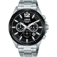 Lorus Herreur RT381JX9 Sports Sort/Stål Ø43 mm