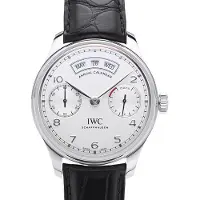 IWC Herreur IW503501 Portuguese Sølvfarvet/Læder Ø44.2 mm