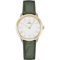 Omega Dameur 434.23.30.60.52.002 De Ville Prestige Sølvfarvet/Læder
