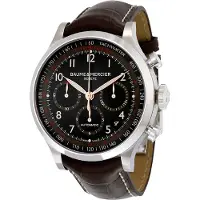 Baume & Mercier Herreur MOA10067 CAPELAND Sort/Læder Ø44 mm