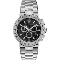 Versace Herreur VFG170016 Mystique Sport Sort/Stål Ø46 mm