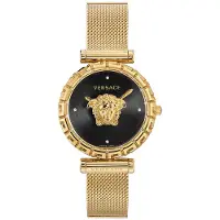Versace Dameur VEDV01319 Palazzo Empire Sort/Gul guldtonet stål Ø37
