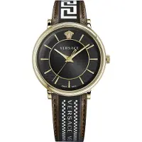 Versace Herreur VE5A01721 V Circle Sort/Læder Ø42 mm