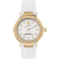 Philipp Plein Dameur PW1BA0123 The Hexagon Hvid/Gummi Ø38 mm