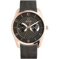 Obaku Herreur V171GMVBMB Flint Sort/Stål Ø41 mm