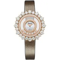 Chopard Dameur 209436-5002 Happy Diamonds Sølvfarvet/Satin Ø36 mm