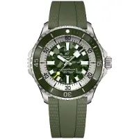 Breitling Herreur E10379D31L1S1 Superocean Automatic 46 Grøn/Gummi
