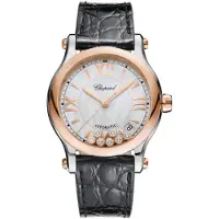Chopard Dameur 278559-6008 Happy Sport Hvid/Læder Ø36 mm